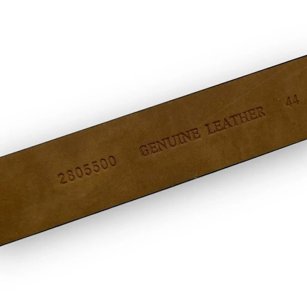 Genuine Leather Black Brown Men’s Belt Size 44”